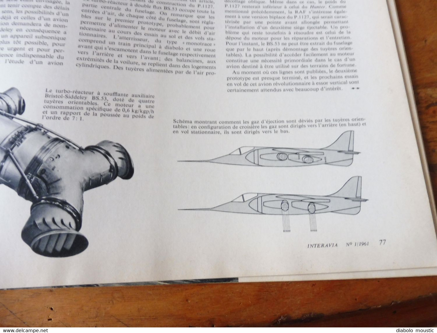 1961 INTERAVIA   (aviation ) - Le BOEING 727 ; Avions de combats; Fusées, engins et véhicules spatiaux  ; Etc