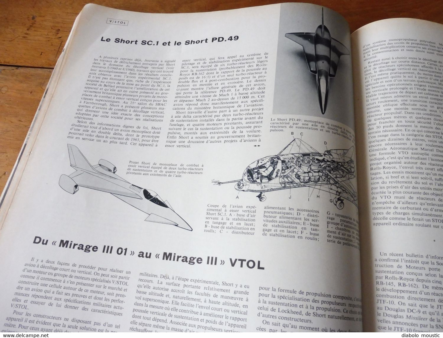 1961 INTERAVIA   (aviation ) - Le BOEING 727 ; Avions de combats; Fusées, engins et véhicules spatiaux  ; Etc