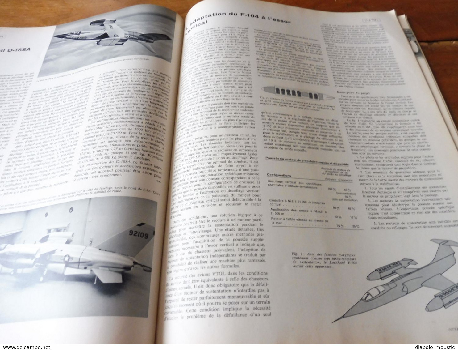 1961 INTERAVIA   (aviation ) - Le BOEING 727 ; Avions de combats; Fusées, engins et véhicules spatiaux  ; Etc