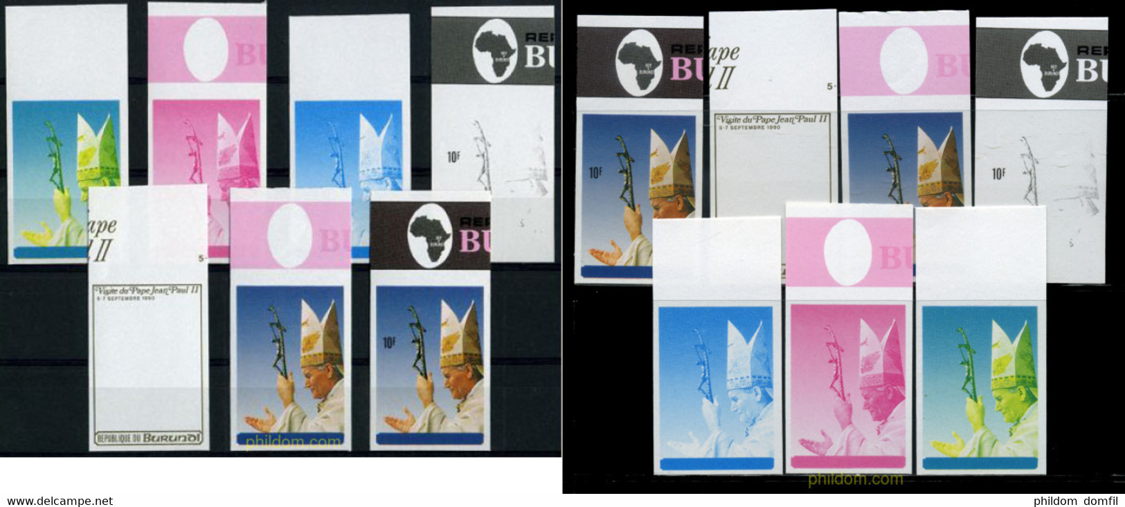 202739 MNH BURUNDI 1990 VISITA DE SS EL PAPA JUAN PABLO II A BURUNDI - Nuevos