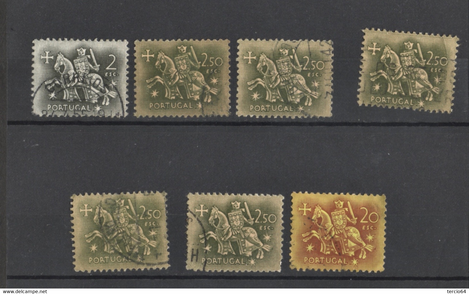 Portugal Lot Vrac  - 1953/55 King Diniz Seal "cavalinho" Valeurs Entre  763 Et 777 Oblitérées - Used Stamps