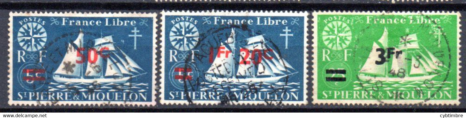 Saint Pierre Et Miquelon: Yvert N° 315-318-320 - Usati