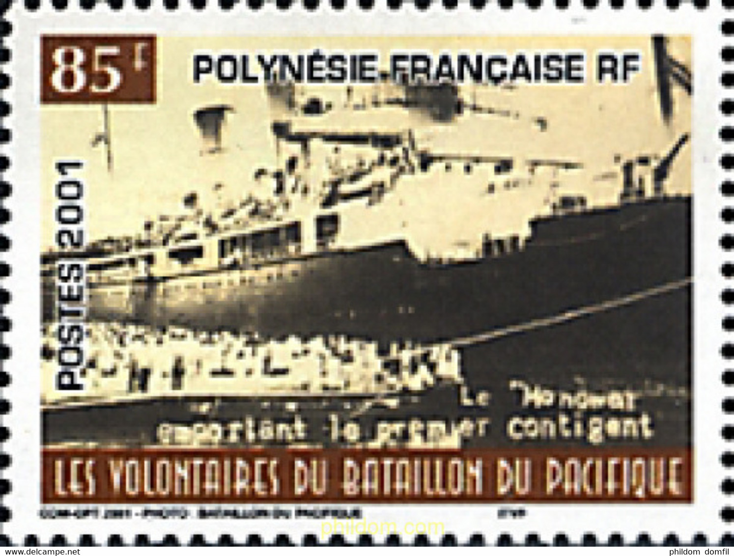585119 MNH POLINESIA FRANCESA 2001 LOS VOLUNTARIOS DEL BATALLON DEL PACIFICO - Used Stamps