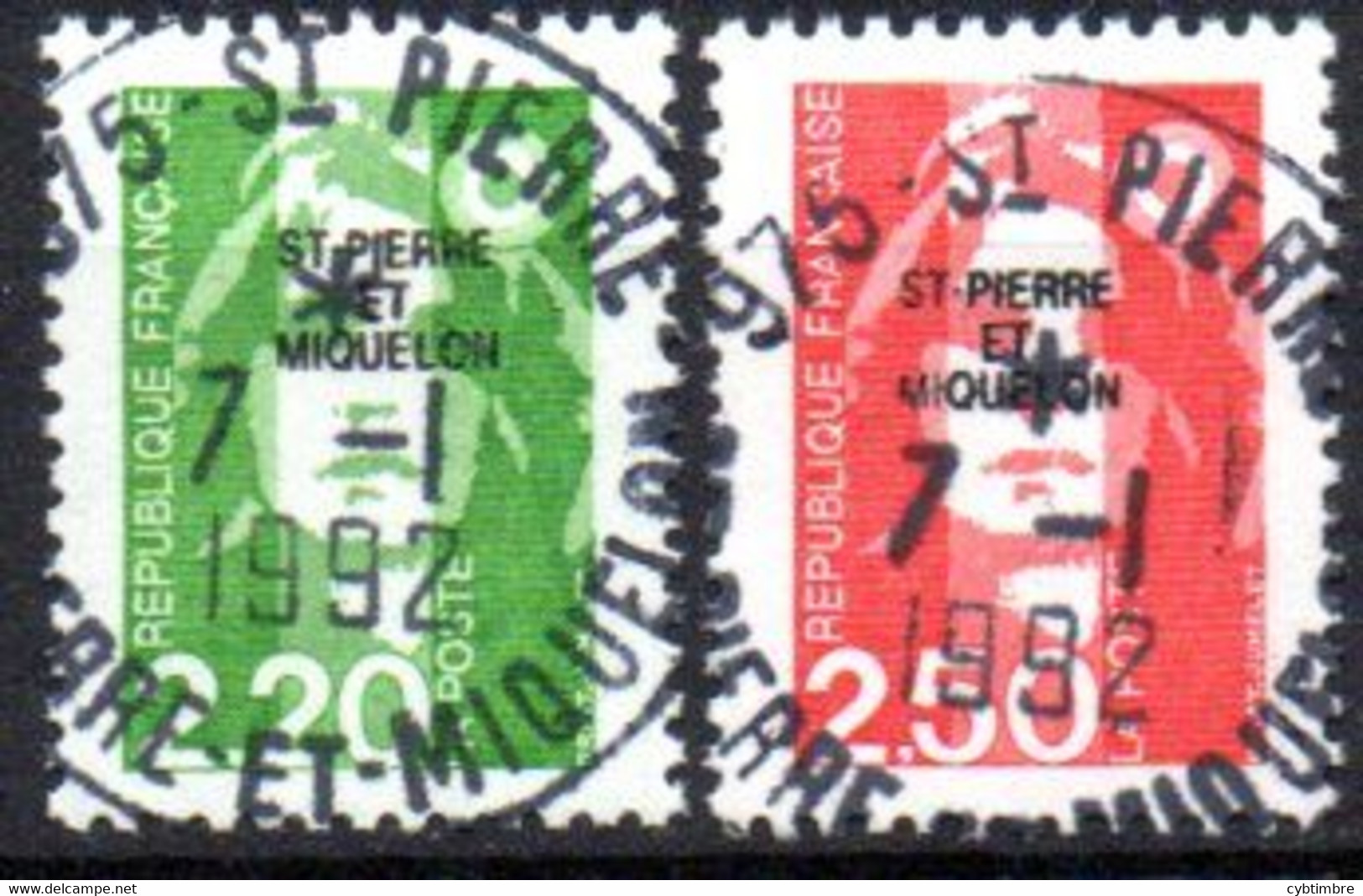 Saint Pierre Et Miquelon: Yvert N° 552/553 - Usados