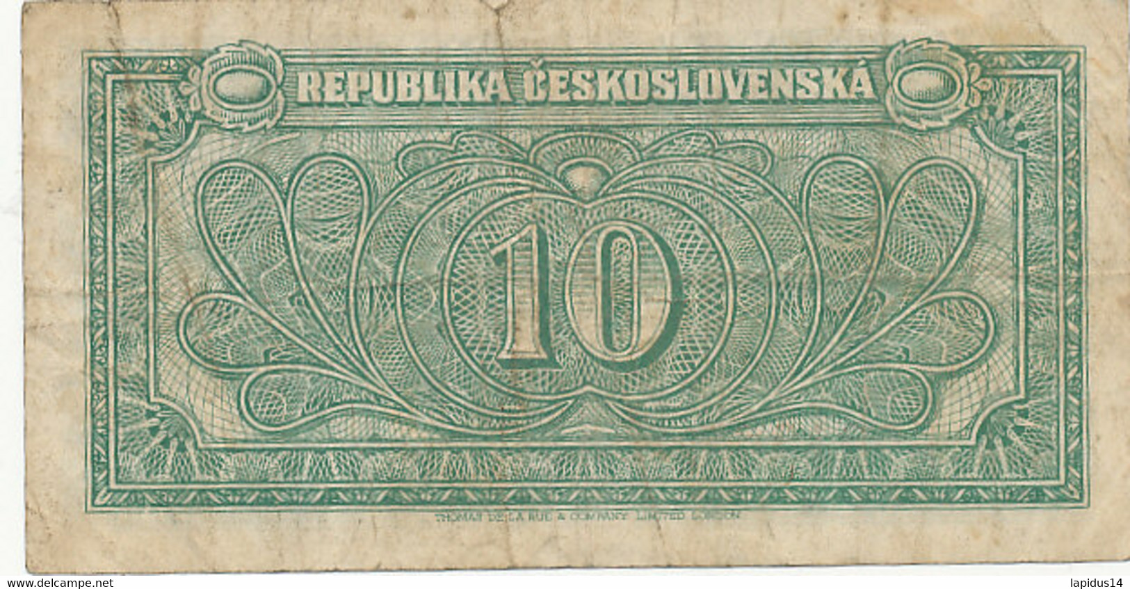 BILLET  CESKOSLOVENSKA    DE SAT 10 KORUN - Slovakia