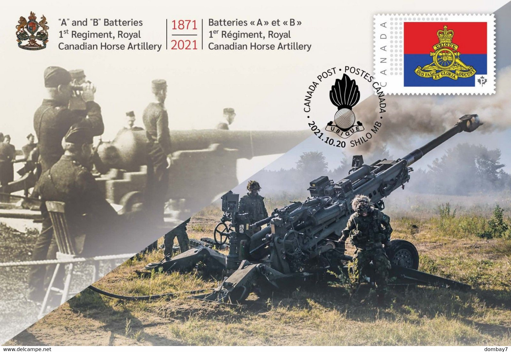 Qc. ARTILLERY = ROYAL REGIMENT = COMMEMORATIVE ENVELOPE / COVER / Official FDC Canada 2021 - HerdenkingsOmslagen