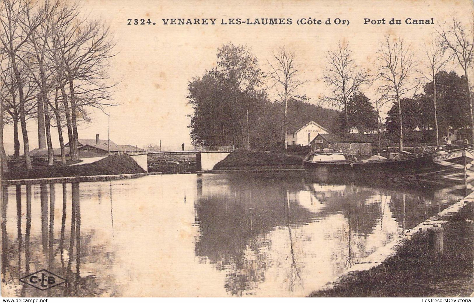 CPA France - Côte D'Or - Venarey Les Laumes - Port Du Canal - Sigle C. L. B. - Etablisement C. Lardier - Pont - Péniche - Venarey Les Laumes