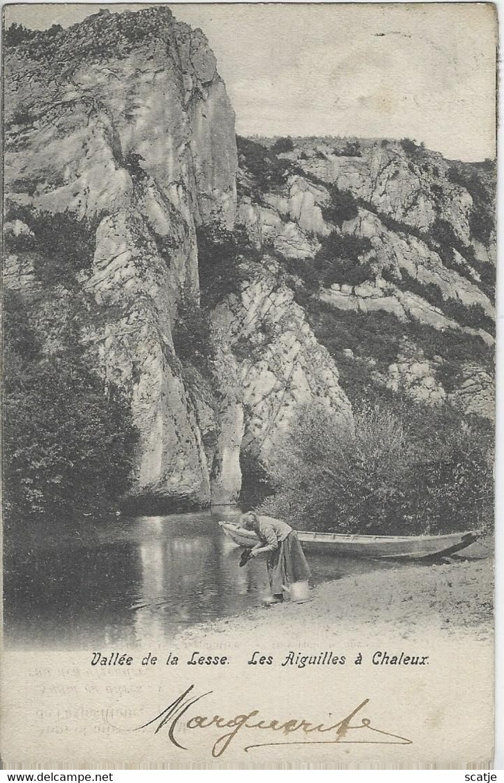 Houyet.   -   La Vallée De La Lesse  -   Les Aiguilles à Chaleux.   1900   Naar   Molenbeek - Houyet