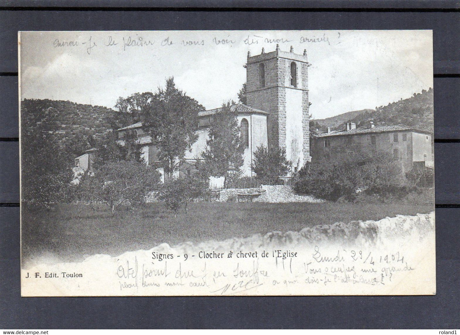 Signes - Clocher Et Chevet De L'église.( édit. J.F - Toulon ). - Signes