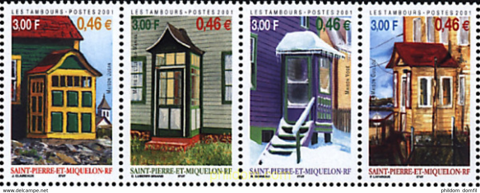 5406 MNH SAN PEDRO Y MIQUELON 2001 CASAS TRADICIONALES - Usados