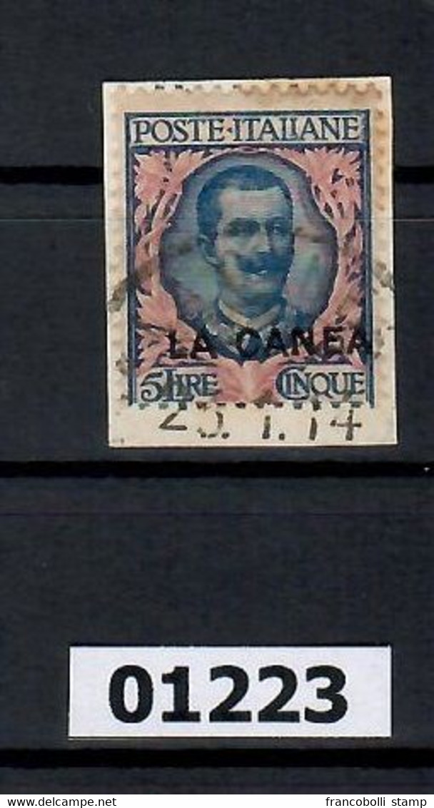 1905 Levante La Canea Occupazione 5 Lire US Certificato Giusti +++ - La Canea