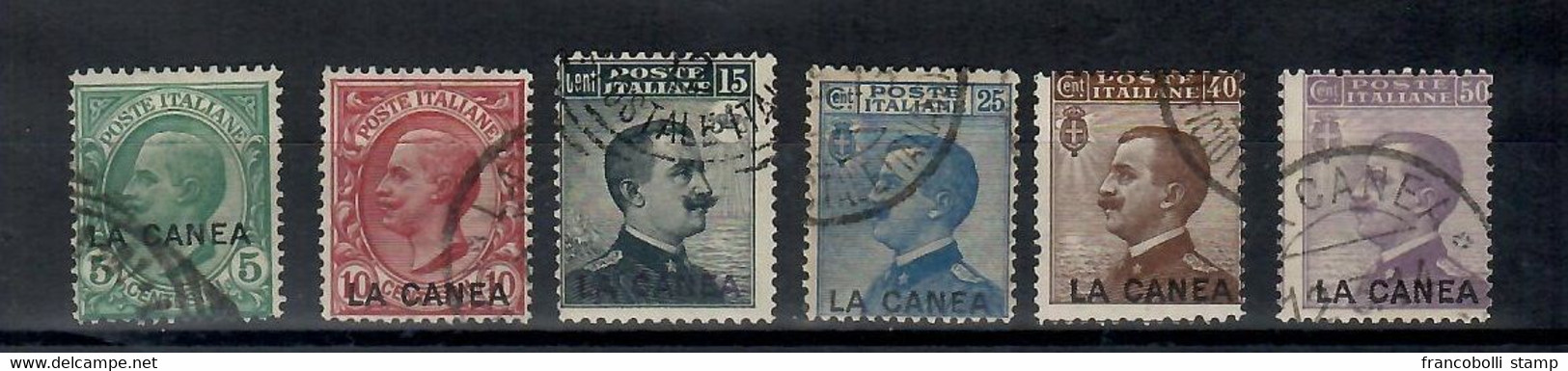 1907-12 Levante La Canea Occupazione Serie Cpl US - La Canea