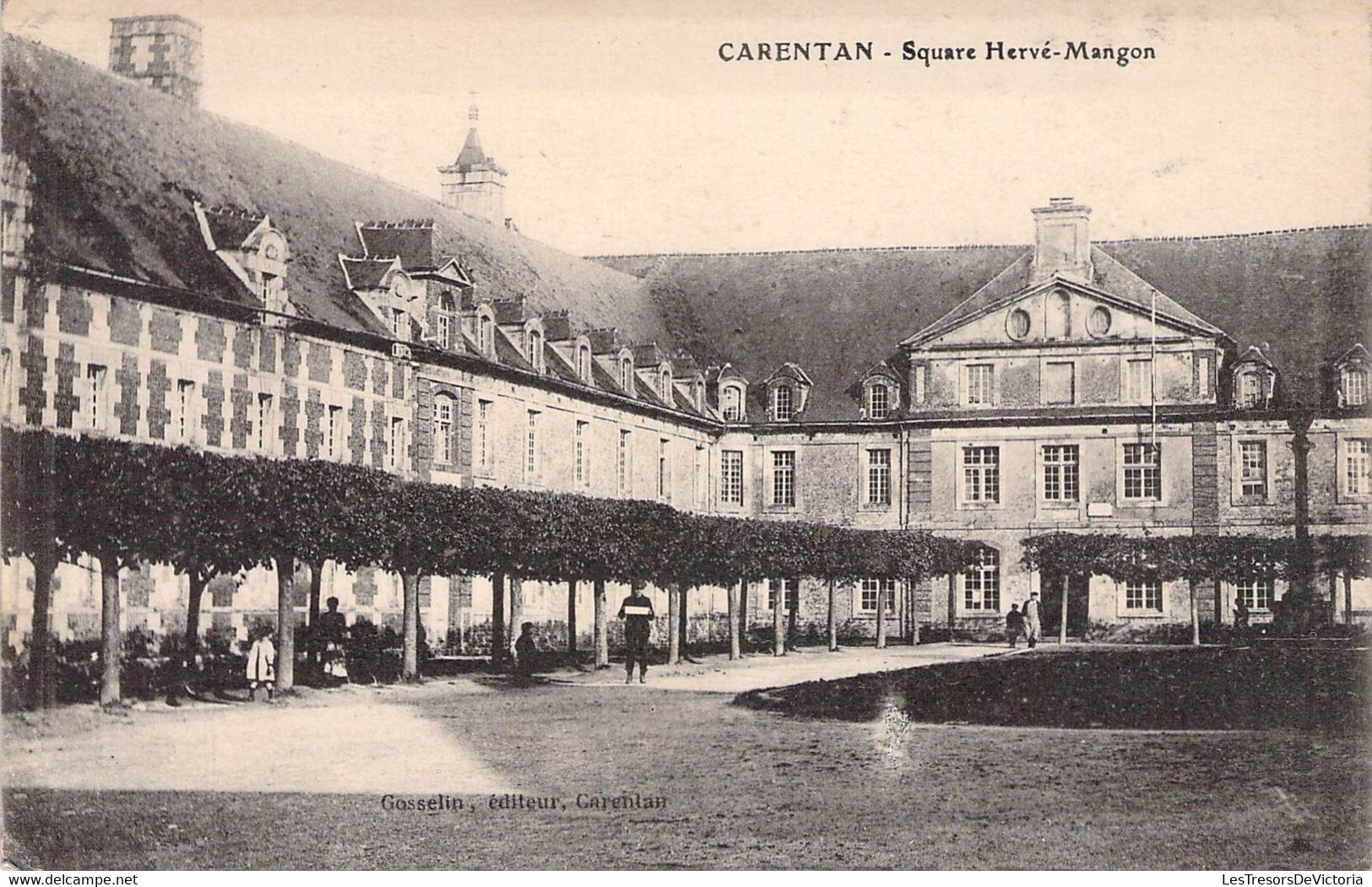 CPA France - Manche - Carentan - Square Hervé Mangon - Gosselin Editeur - Animée - Enfants - Carentan