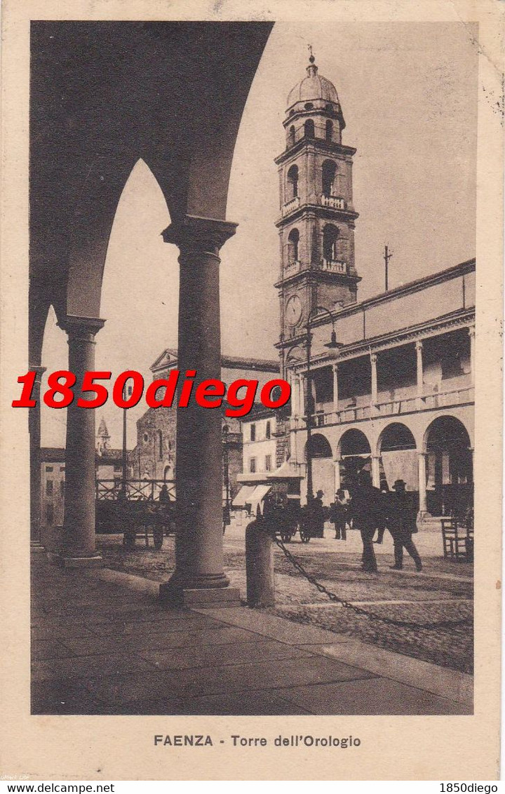 FAENZA - TORRE DELL ' OROLOGIO F/PICCOLO VIAGGIATA ANIMAZIONE - Faenza