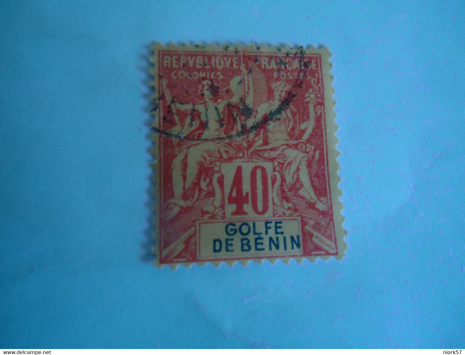 GOLFE DE BENIN FRANCE USED STAMPS 40C - Otros & Sin Clasificación