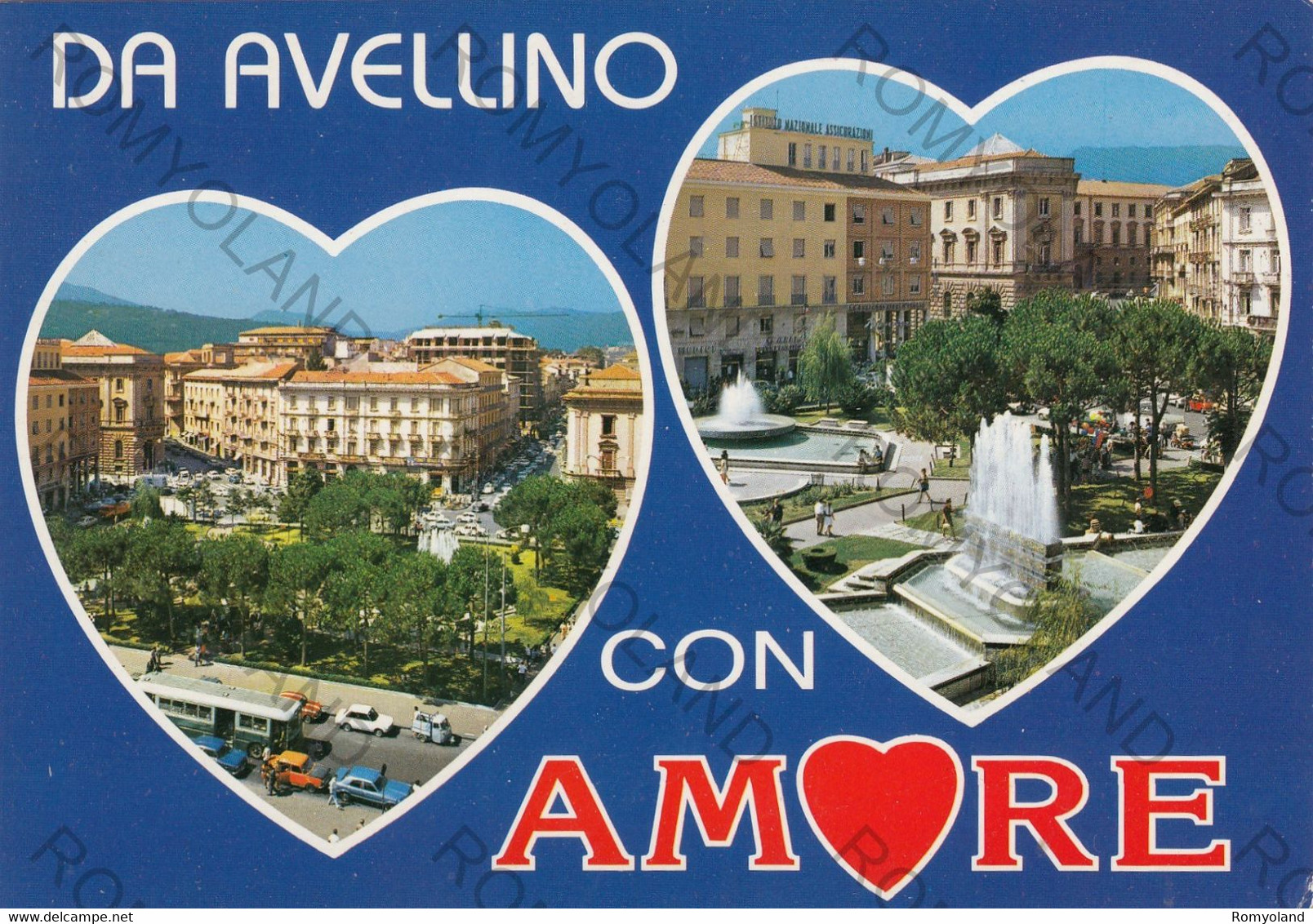 CARTOLINA  AVELLINO,CAMPANIA,PANORAMA,DA AVELLINO CON AMORE,STORIA,MEMORIA,CULTURA,RELIGIONE,NON VIAGGIATA - Avellino