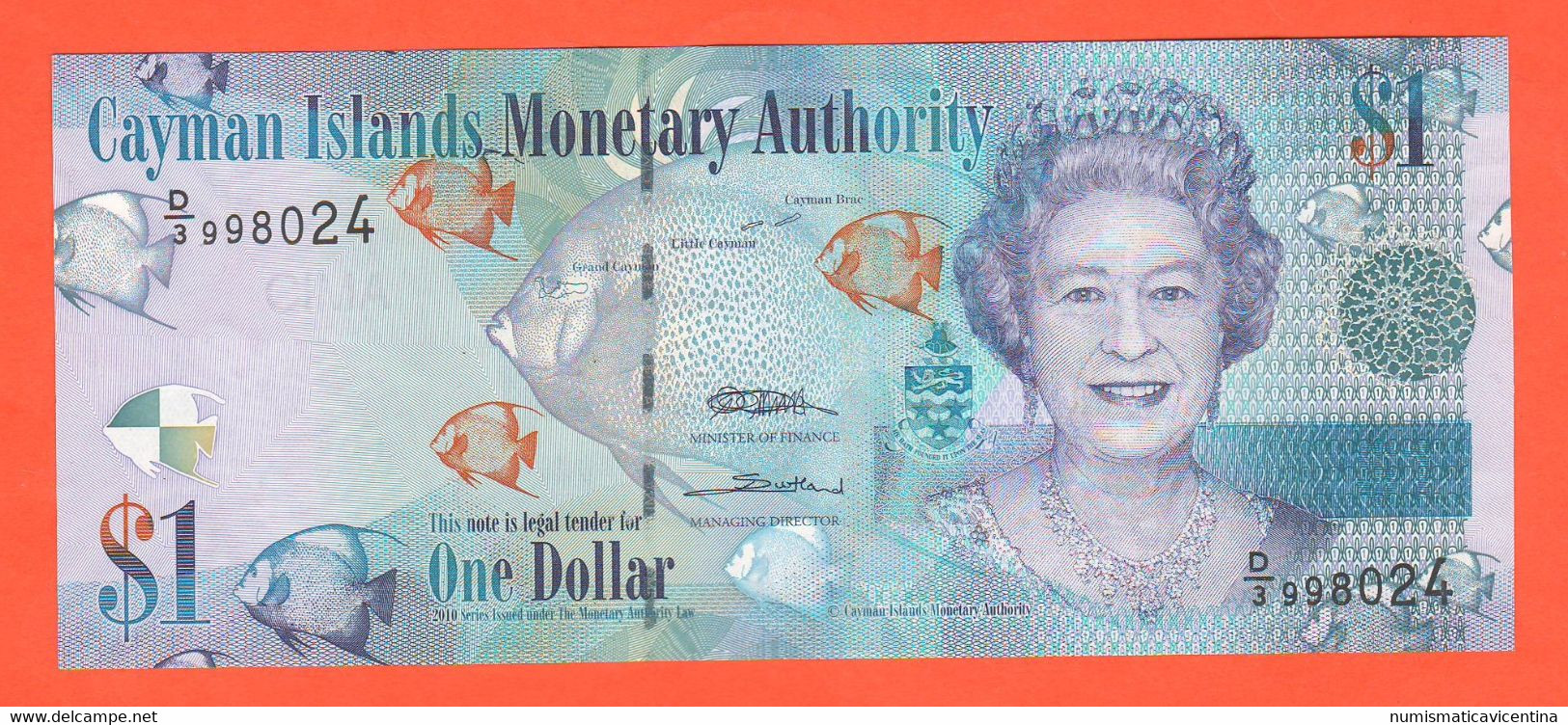 Isole Cayman Island One Dollar 2010 Queen Elisabeth - East Carribeans