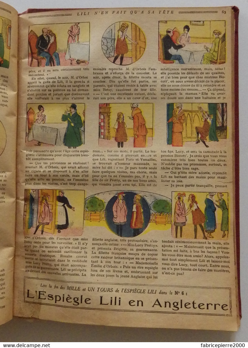 LES MILLE ET UN TOURS DE L'ESPIEGLE LILI - Recueil éditeur De 6 Aventures 1926-1930 SPE - Lili L'Espiègle