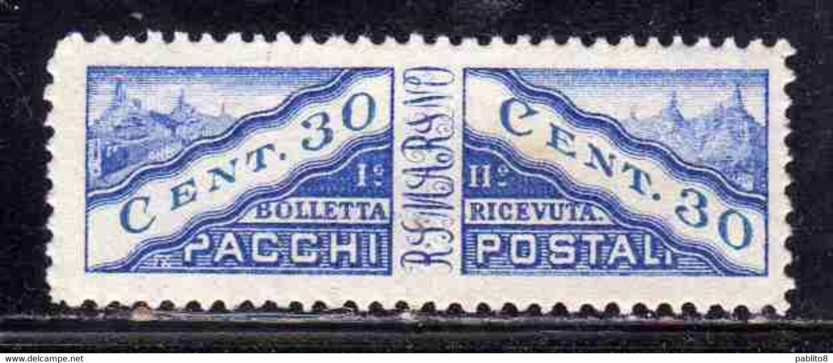 REPUBBLICA DI SAN MARINO 1928 PACCHI POSTALI PARCEL POST CENT. 30c MNH - Parcel Post Stamps