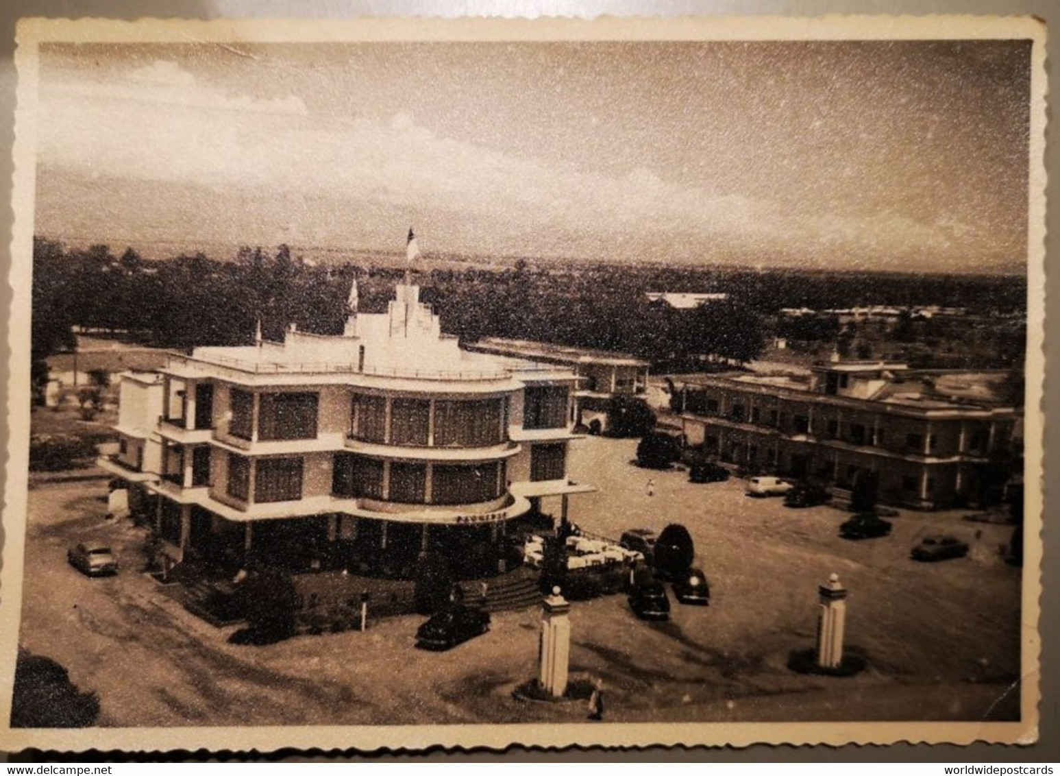 A559 BURUNDI - USUMBURA BUJUMBURA - HOTEL PAGIDAS PHOTO POSTCARD CIRCULATED TO BRUSSELS 1956 - Burundi