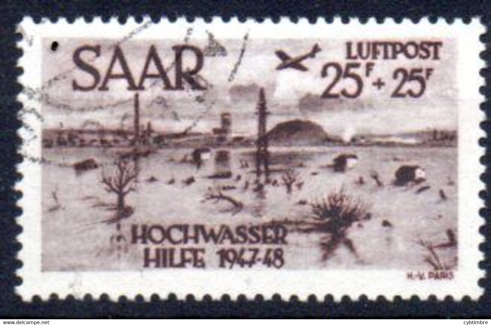 Sarre: Yvert N° A 12 - Airmail