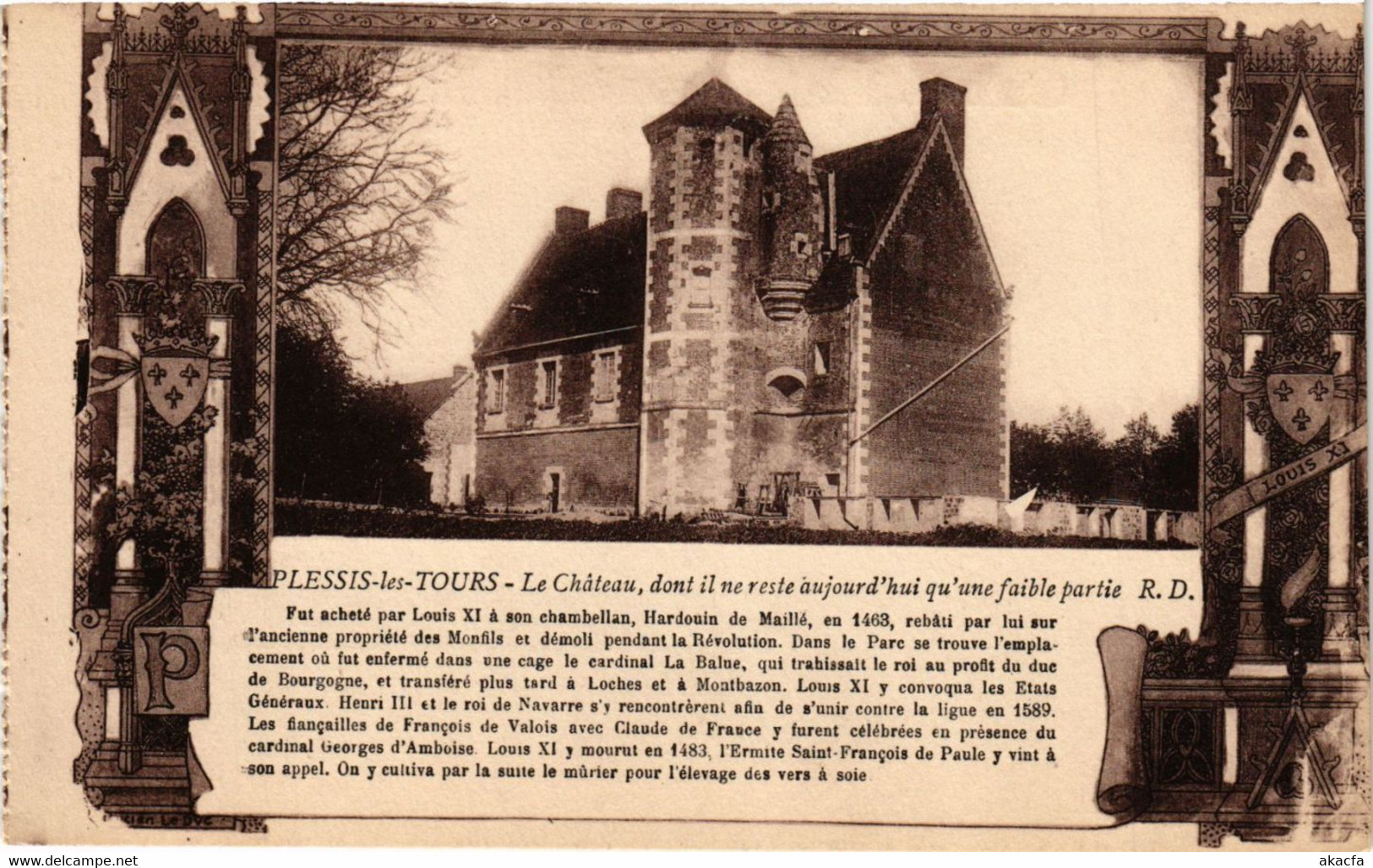 CPA PLESSIS-les-TOURS - Le Chateau Dont Il Ne Reste Aujourd'hui (298340) - La Riche