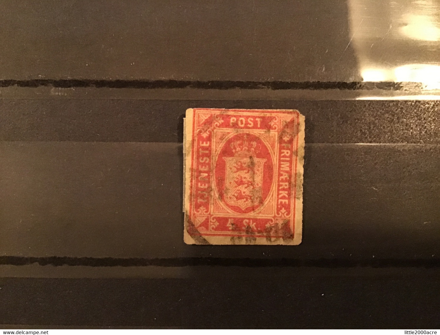 Denmark 1871-3 4sk Carmine Official Imperf Used SG O52b - Dienstzegels