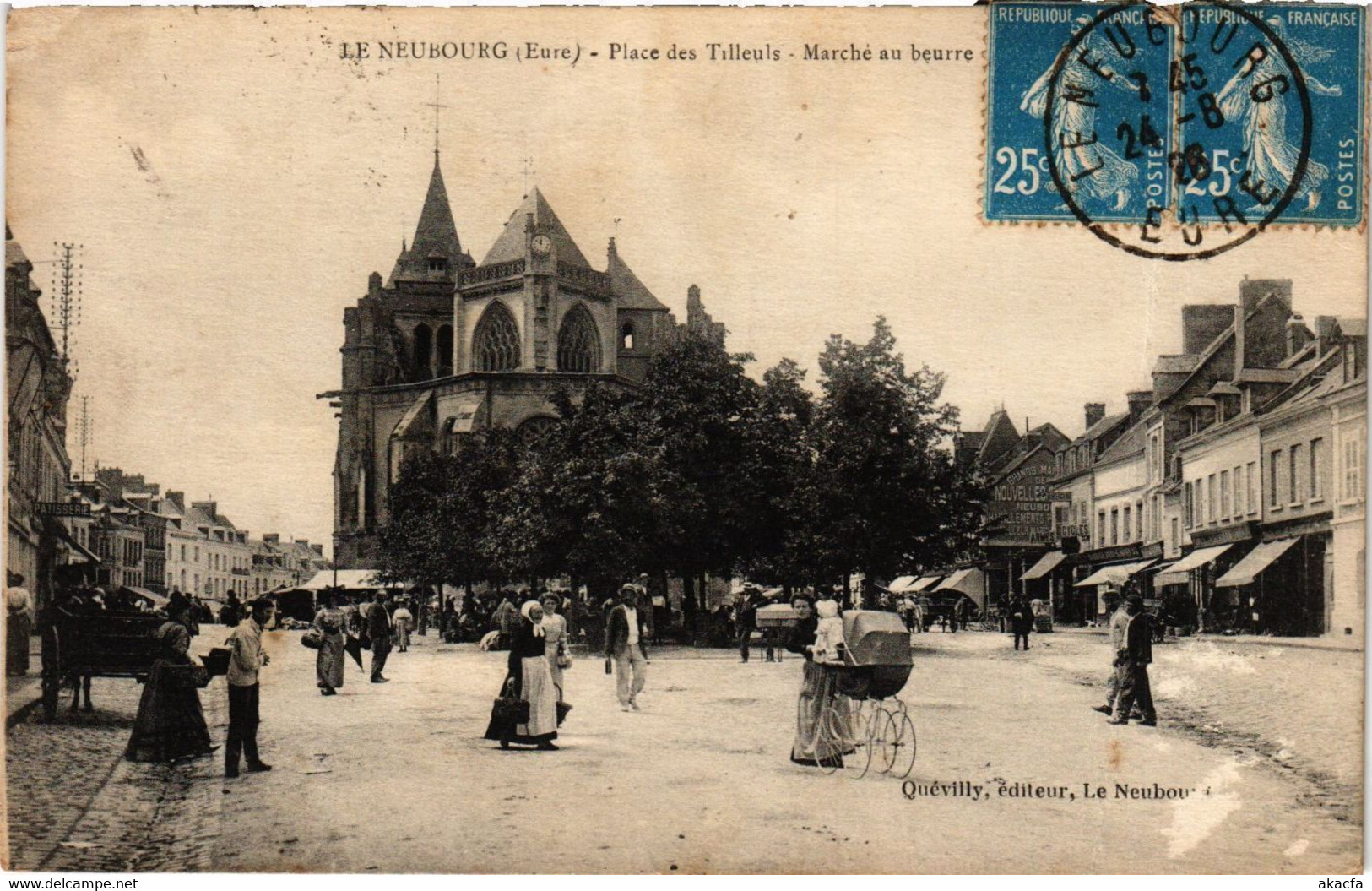 CPA NEUBOURG - Place Des Tillenis - Marché Au Beurre (297152) - Le Neubourg