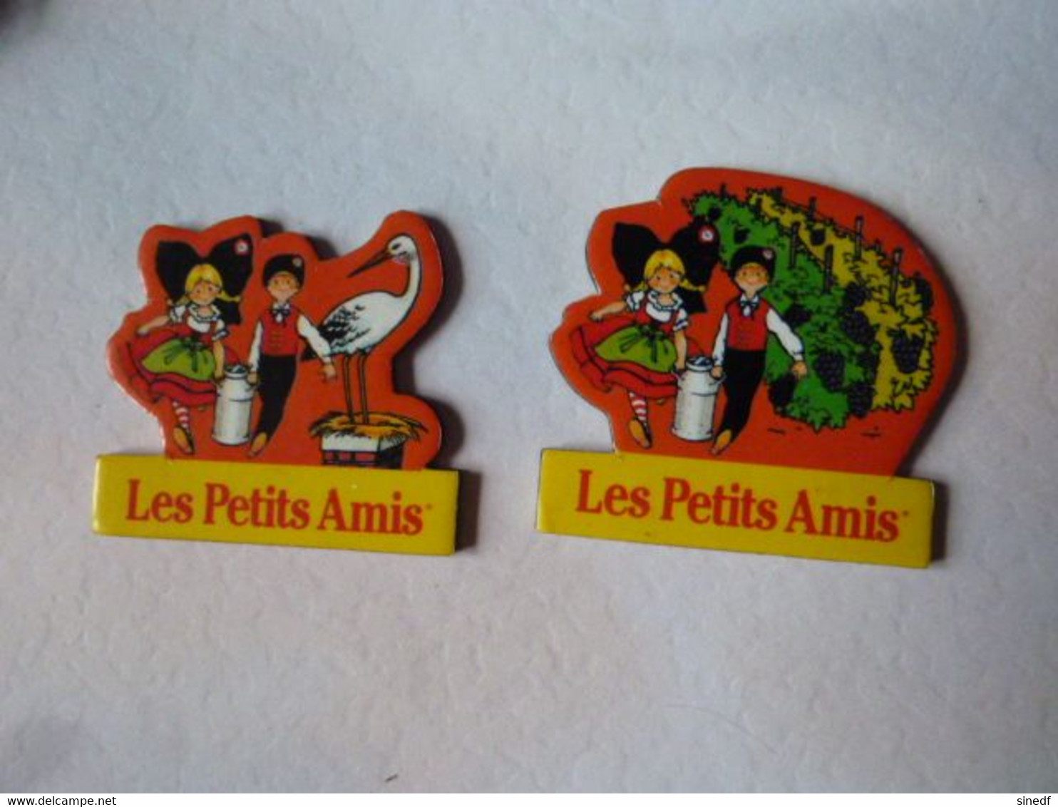 Lot Magnets Publicite LES PETITS AMIS Alsace Cigogne Fromage Munster Magnet - Sports