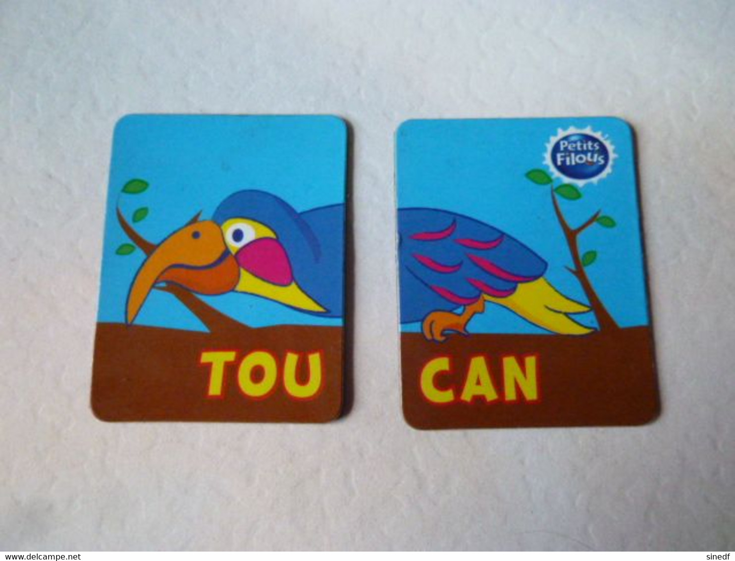 Lot Magnets Publicite  PETITS FILOUS Domino  TOUCAN Magnet Tou Can  SYLLABE Magnet - Reclame