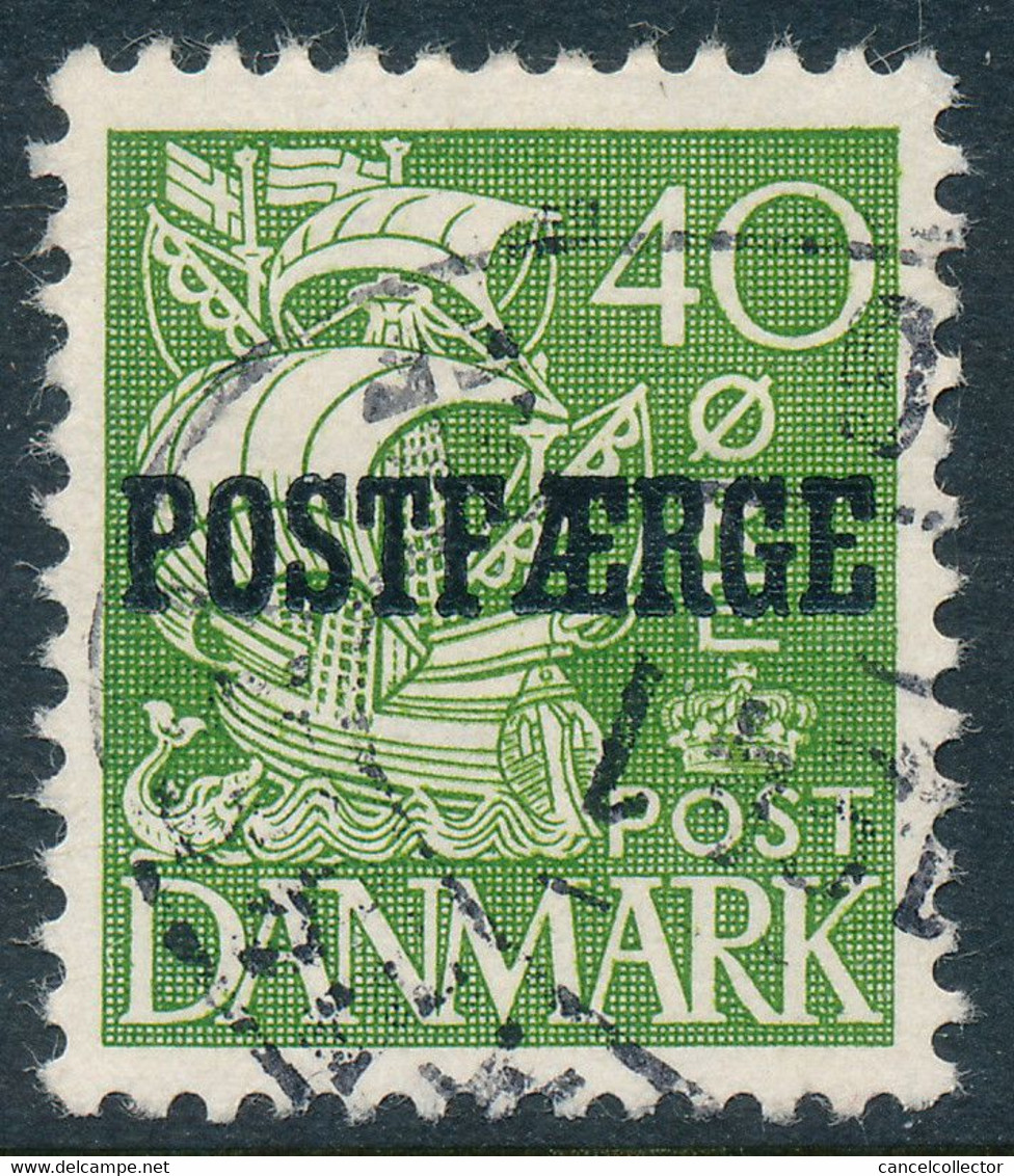 Denmark Danemark Danmark 1936: 40ø Green Postfærge Type I, FVF Used, AFA PF18 (DCDK00307) - Pacchi Postali
