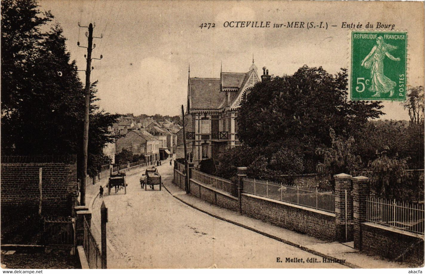 CPA OCTEVILLE-sur-MER Entrée Du Bourg (348850) - Octeville