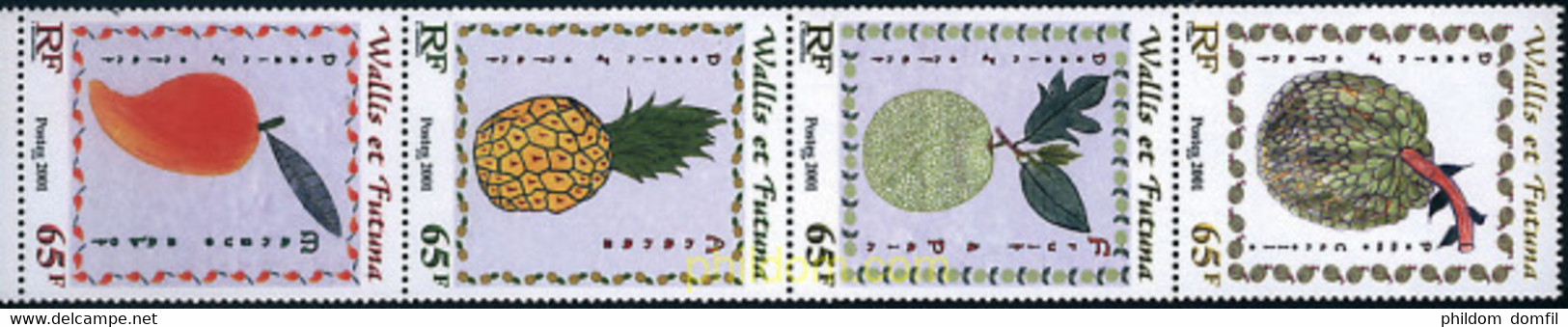 5578 MNH WALLIS Y FUTUNA 2001 FRUTOS. DIBUJOS INFANTILES - Oblitérés