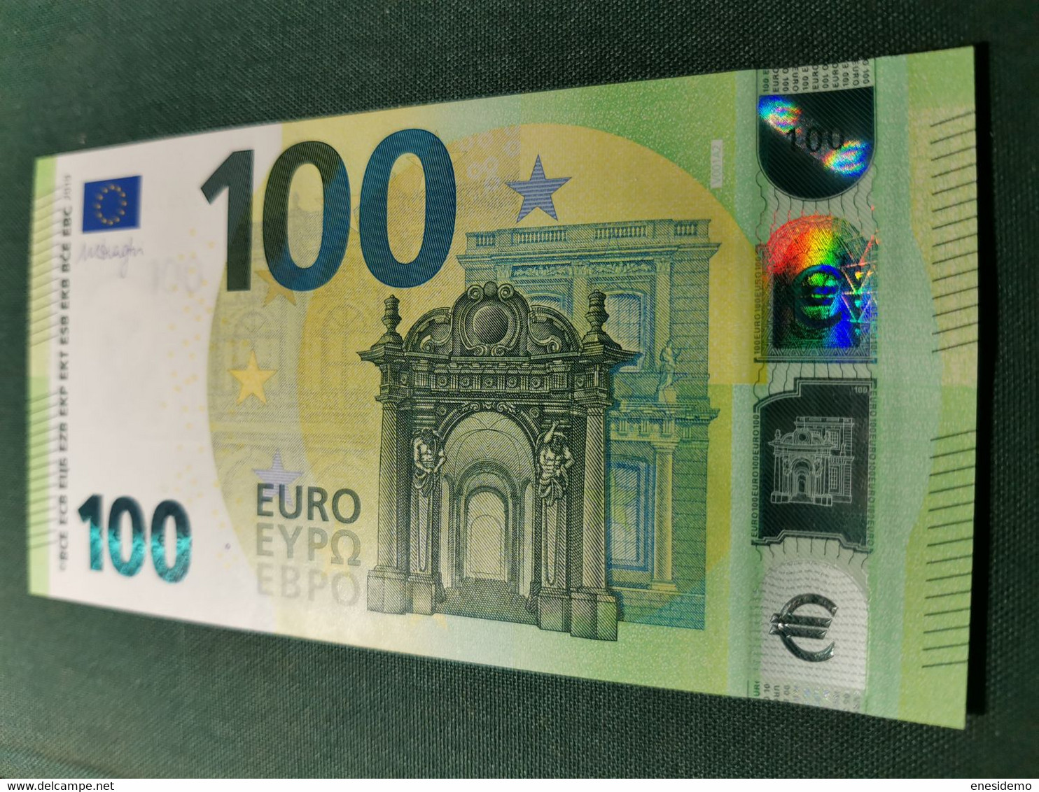 100 EURO SPAIN 2019 DRAGHI V001A2 VA000 LOW SERIAL NUMBER SC FDS UNCIRCULATED  PERFECT