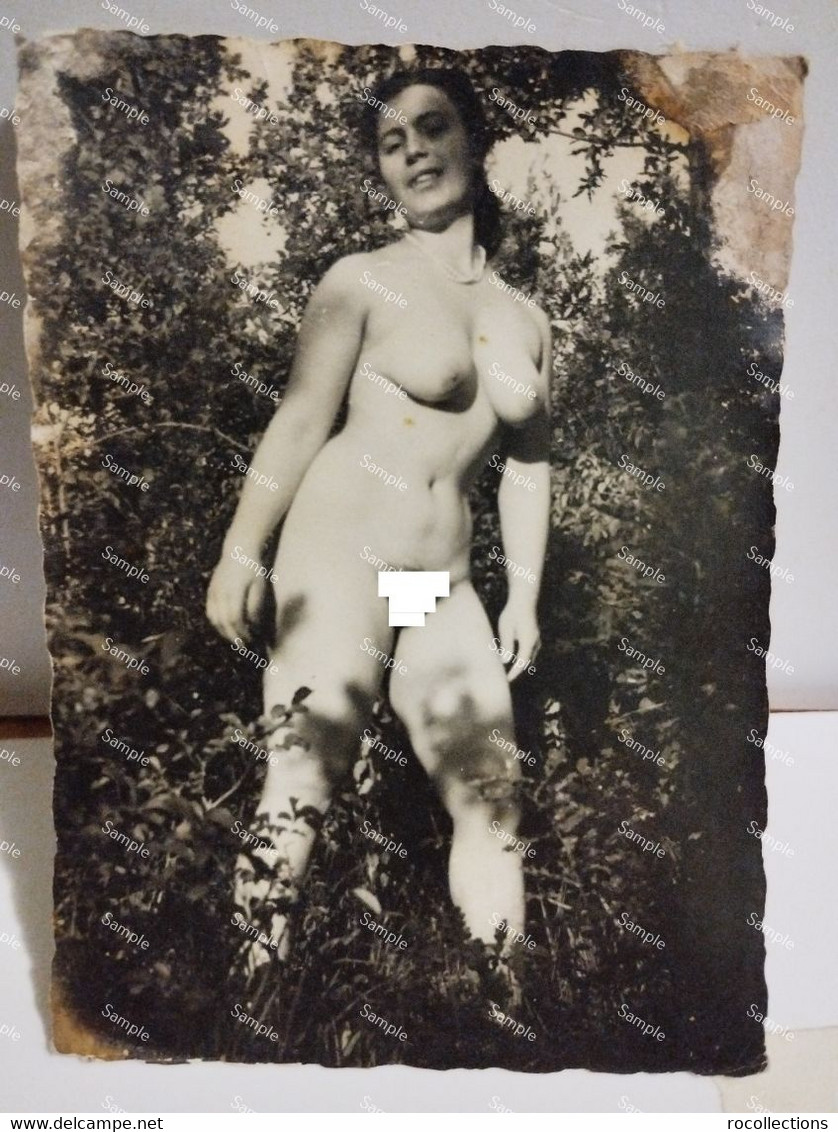 Old Photo Nude Naked Girl  113 X 78 Mm. Damaged. - Non Classés