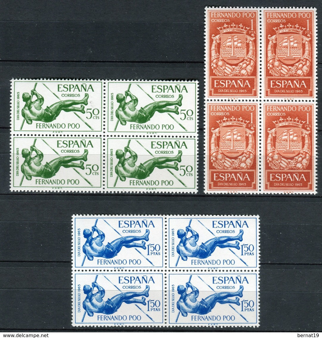 Fernando Poo 1965. Edifil 245-47 X 4 ** MNH. - Fernando Po