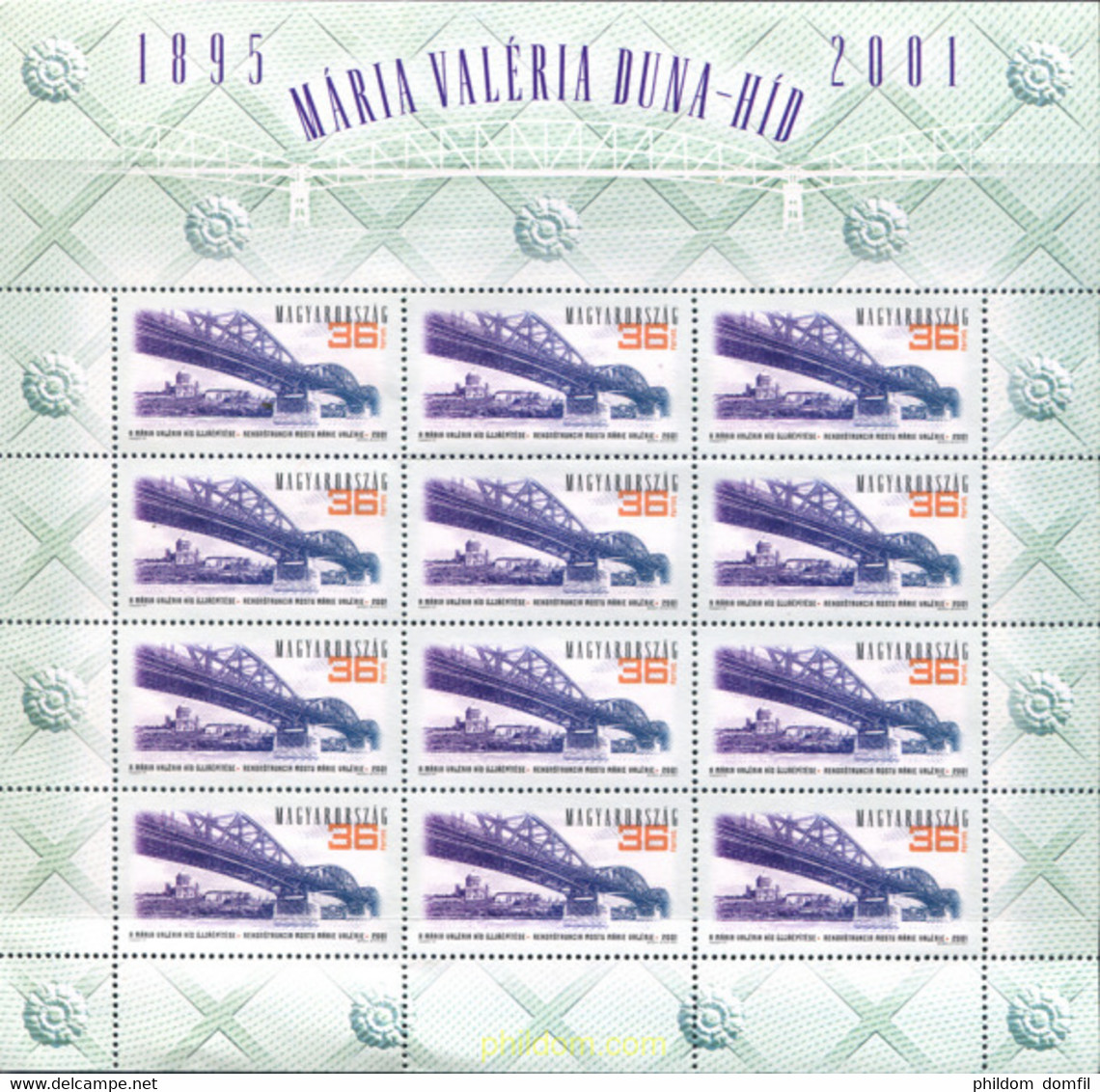 325263 MNH HUNGRIA 2001 RECONSTRUCCION DEL PUENTE MARIE-VALERIE - Used Stamps
