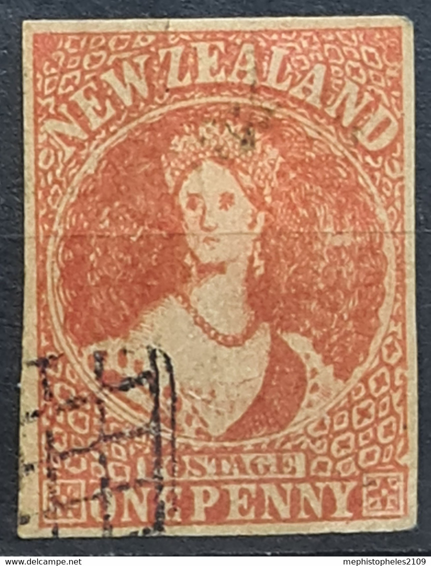 FALSE NEW ZEALAND 1857 (Spiro Forgery) - Canceled - Sc# 7 - Used Stamps