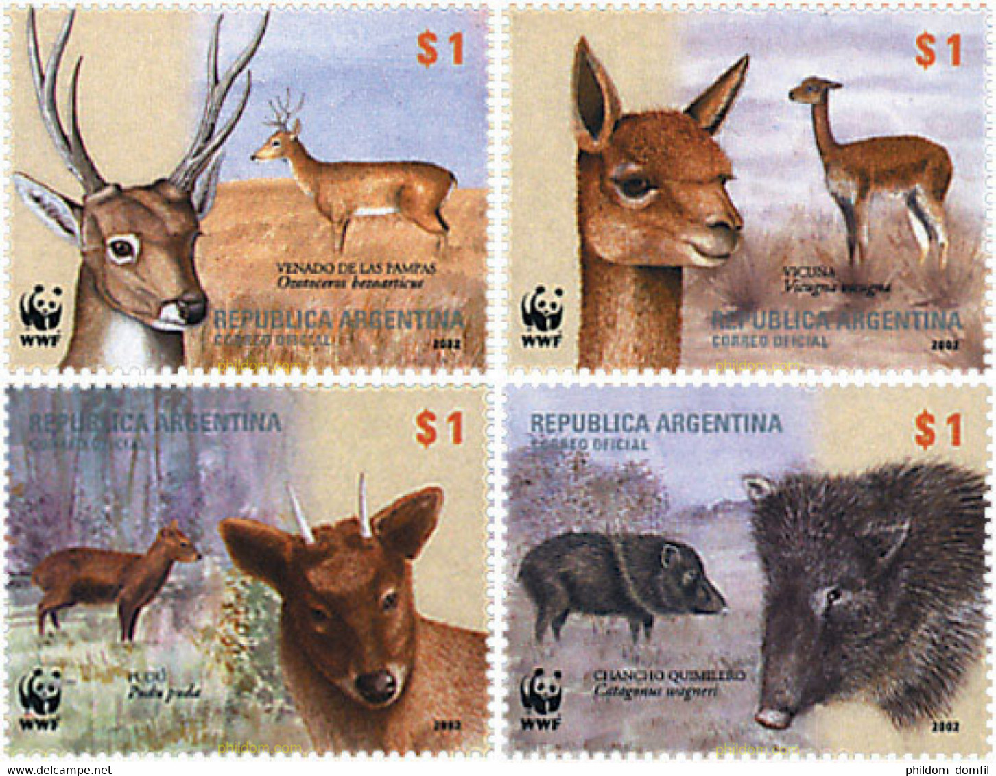 183627 MNH ARGENTINA 2002 WWF - Used Stamps
