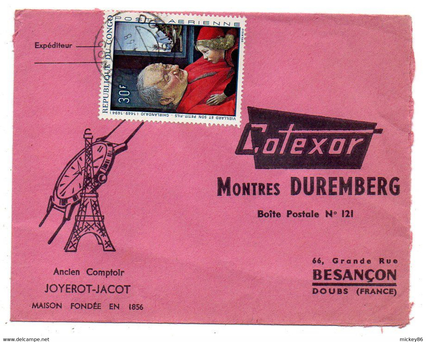 Congo -1968 -Lettre De DOLISIE  Pour Besançon-25-France-tp  Vieillard Et Petit Fils .seul Sur Lettre...à Saisir - Collezioni