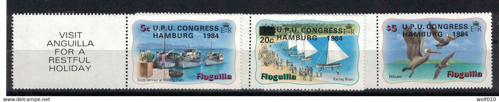 Anguilla. 1984. UPU Congress. MNH Set. SCV = 7.65 - Pélicans