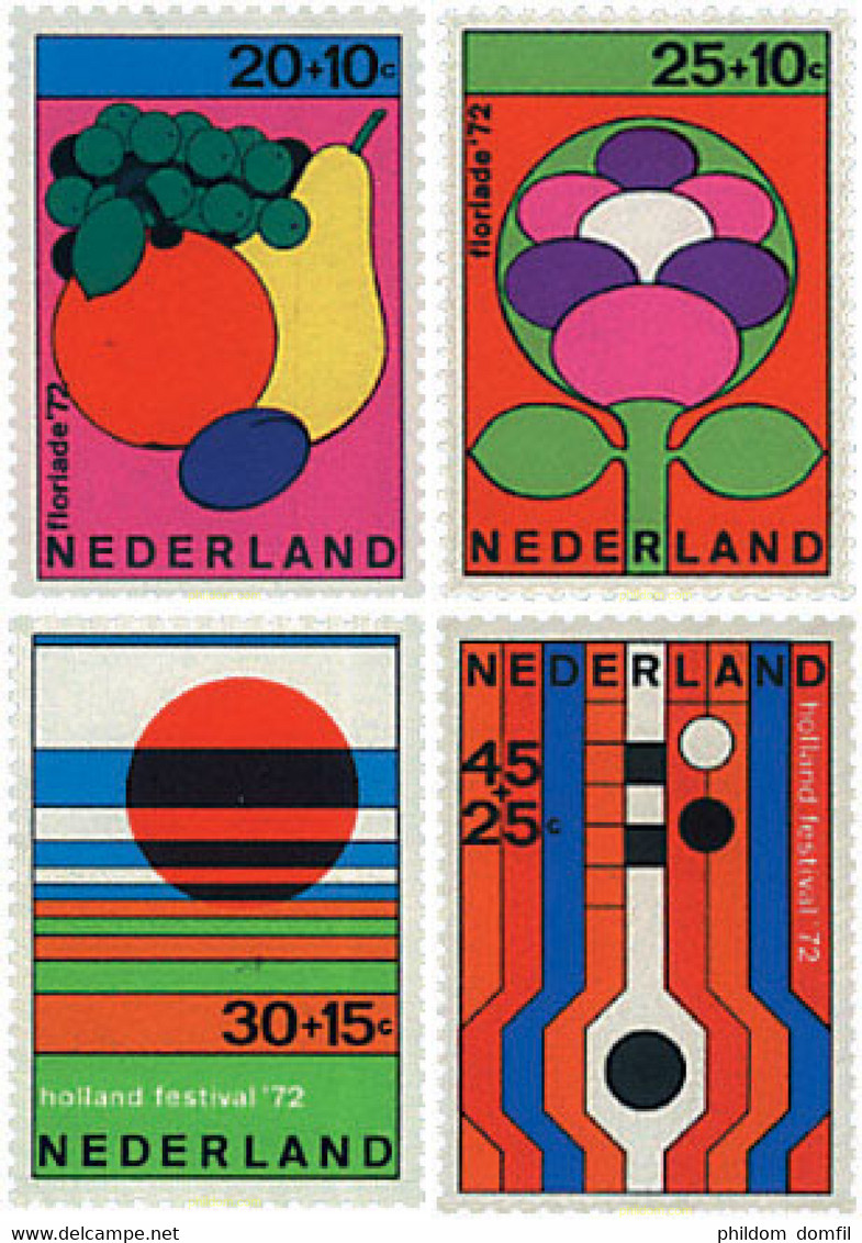 91875 MNH HOLANDA 1972 FLORIADE Y FESTIVAL DE HOLANDA - Sin Clasificación