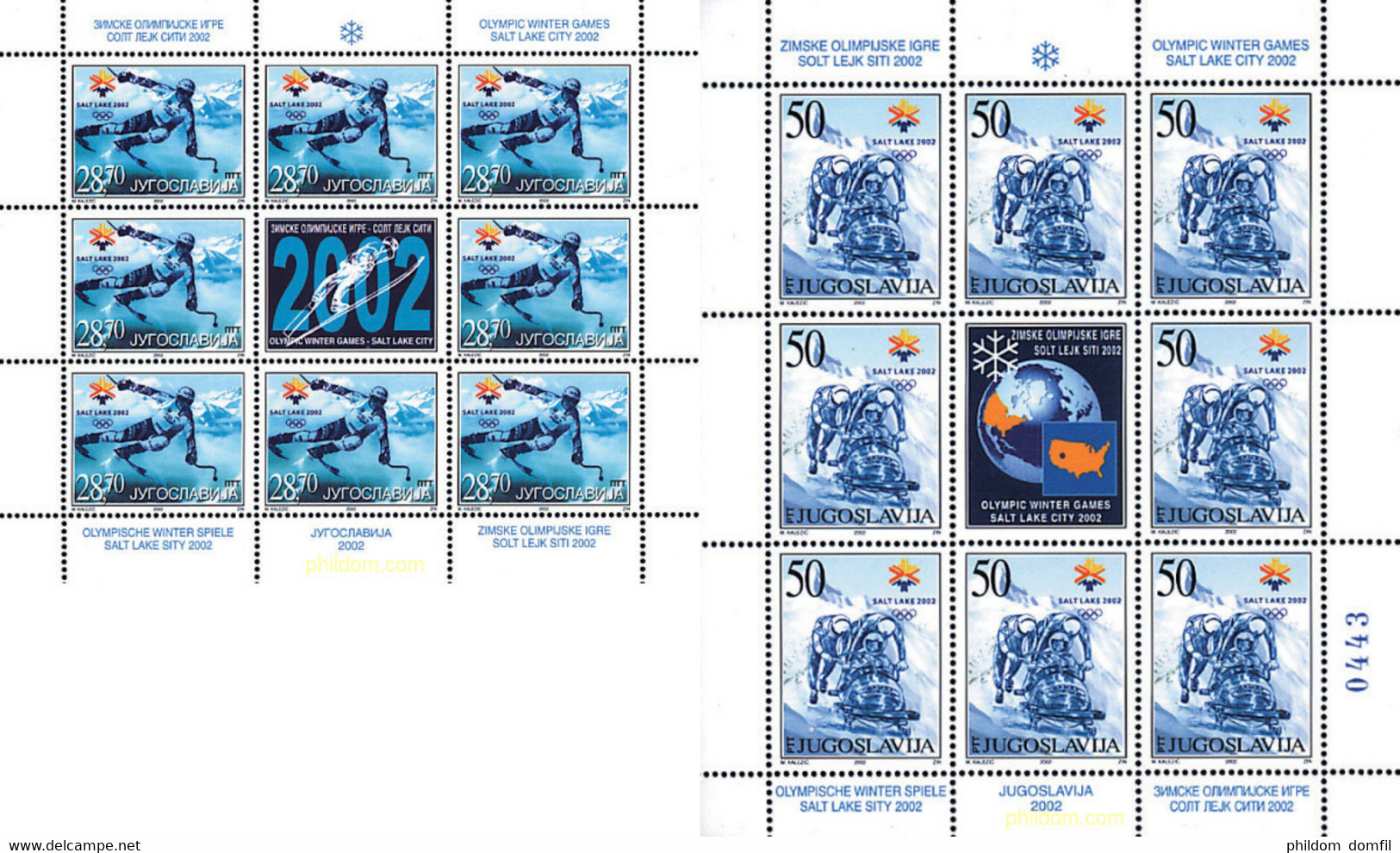 12553 MNH YUGOSLAVIA 2002 19 JUEGOS OLIMPICOS INVIERNO. SALT LAKE CITY 2002 - Used Stamps