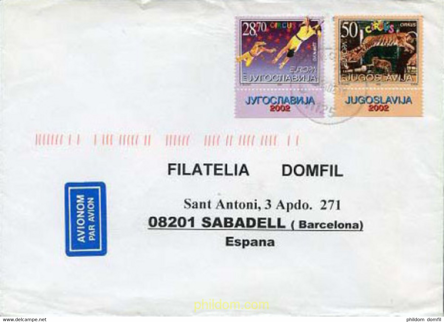 221547 USED YUGOSLAVIA 2002 EUROPA CEPT 2002 - EL CIRCO - Oblitérés