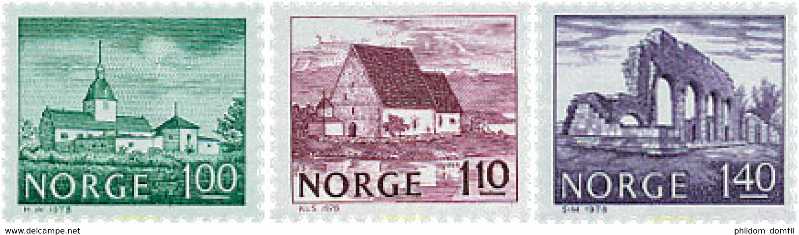 102168 MNH NORUEGA 1978 MONUMENTOS - Altri & Non Classificati