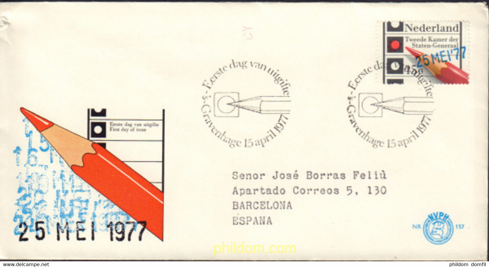 434893 MNH HOLANDA 1977 ELECCIONES - Non Classés