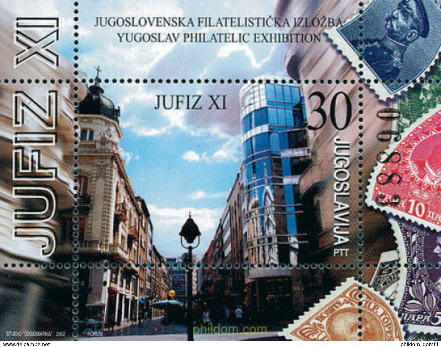 103394 MNH YUGOSLAVIA 2002 JUFIZ XI. EXPOSICION FILATELICA NACIONAL - Usados