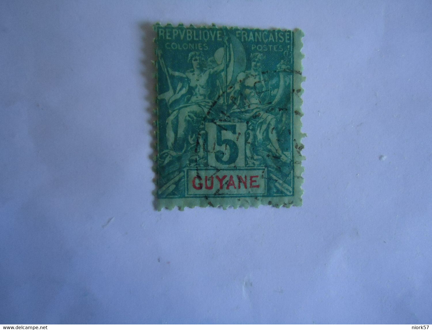 GUIANA   FRANCE  COLONIES USED  STAMPS  5C - Autres & Non Classés