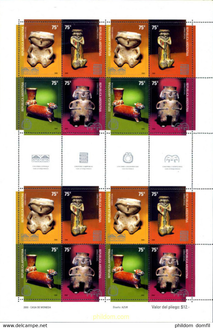 254779 MNH ARGENTINA 2000 OBJETOS TRADICIONALES - Used Stamps