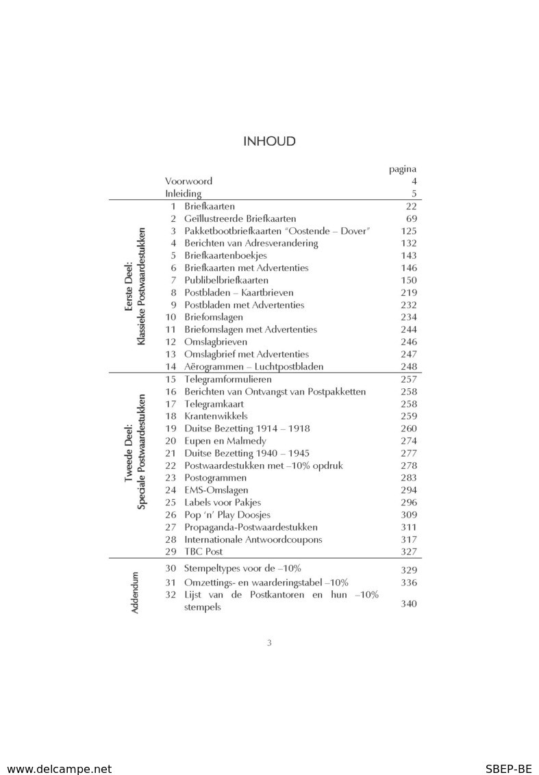 Katalogus 2020:  "De Postwaardestukken Van Belgie" - Other & Unclassified